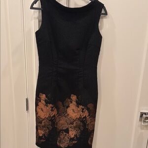 Sara Campbell boucle black & bronze dress size 4